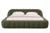 Queen Yolonda Modern Green Fabric Bed