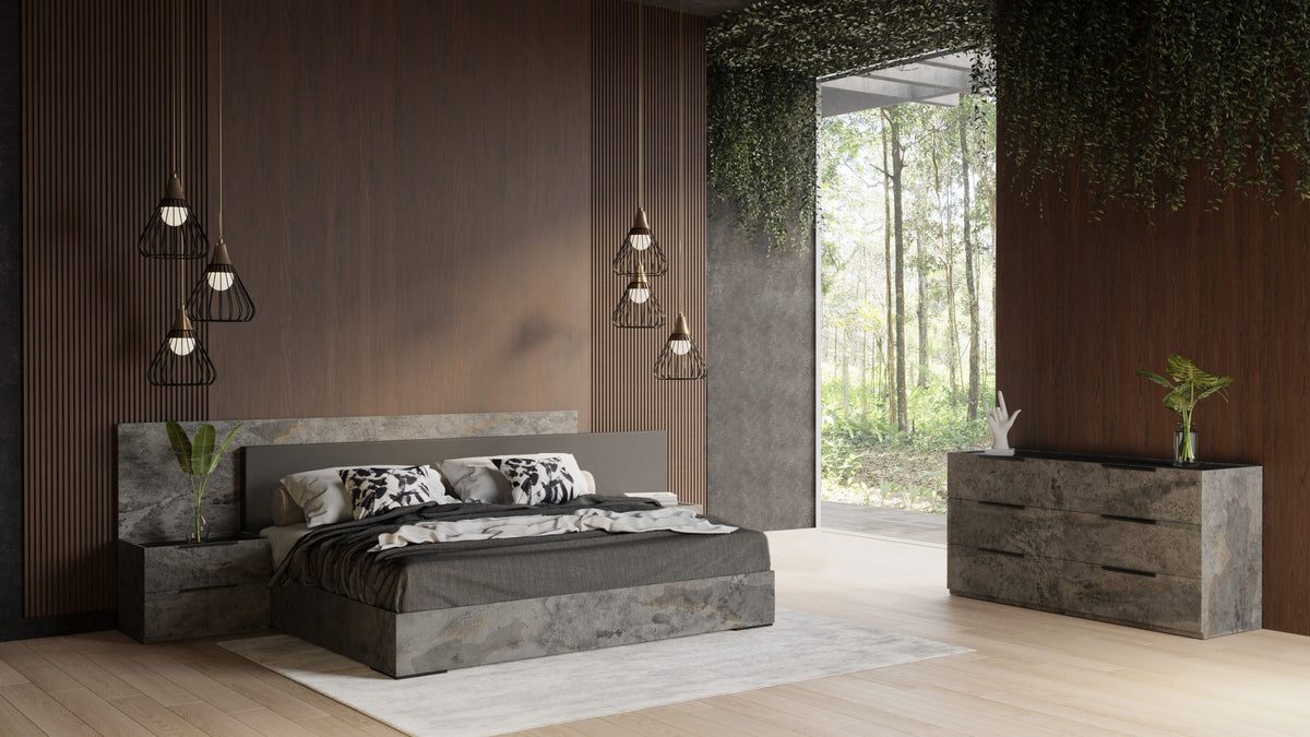 Ferrara Modern Volcano Oxide Grey 4-Piece Bedroom Set