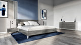Bronx Italian Modern Faux Concrete & Grey 4-Piece Bedroom Set