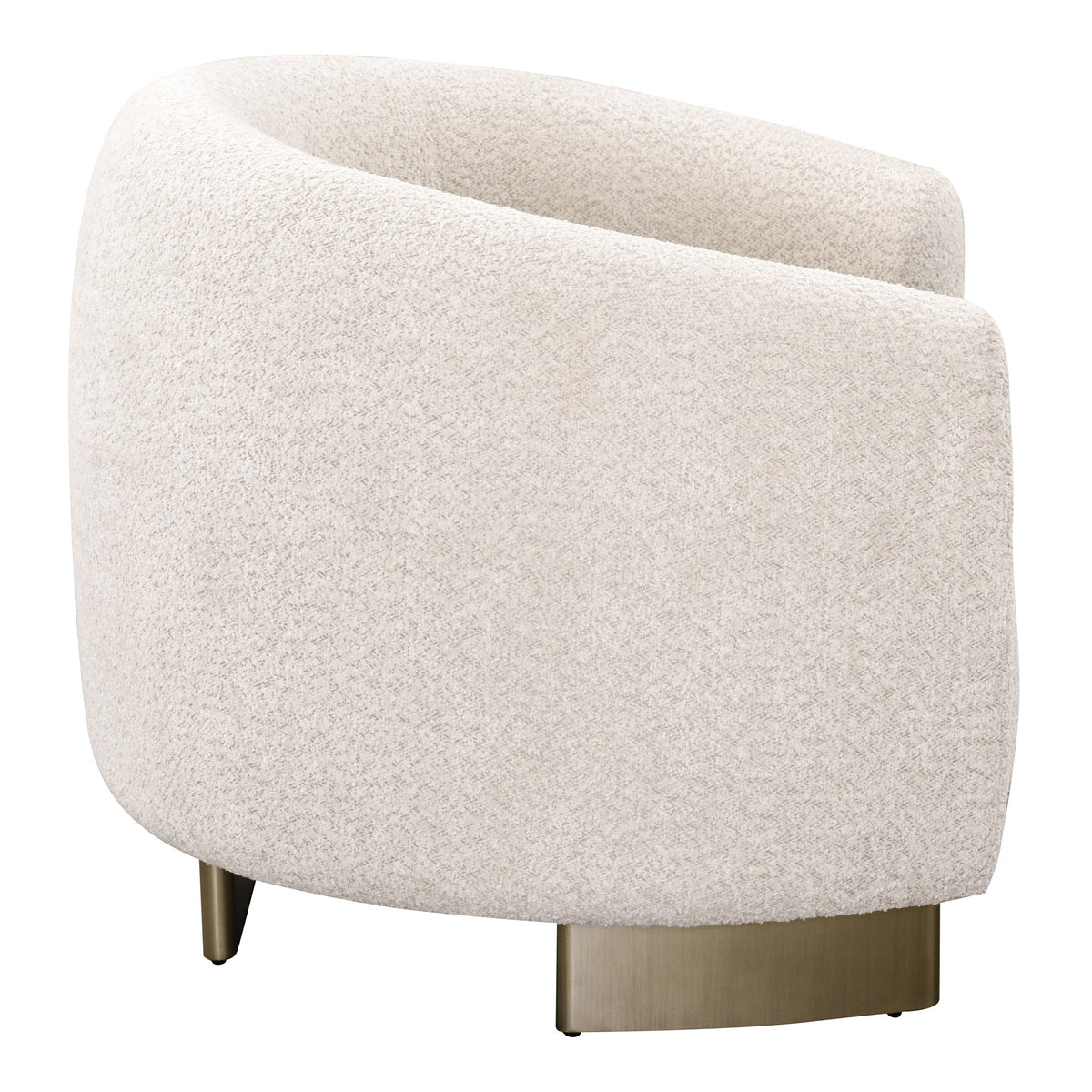 Thrive Modern Beige Fabric + Antique Brass Accent Chair