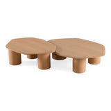 Seymour Modern White Oak Coffee Table Set