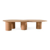 Seymour Modern White Oak Coffee Table Set