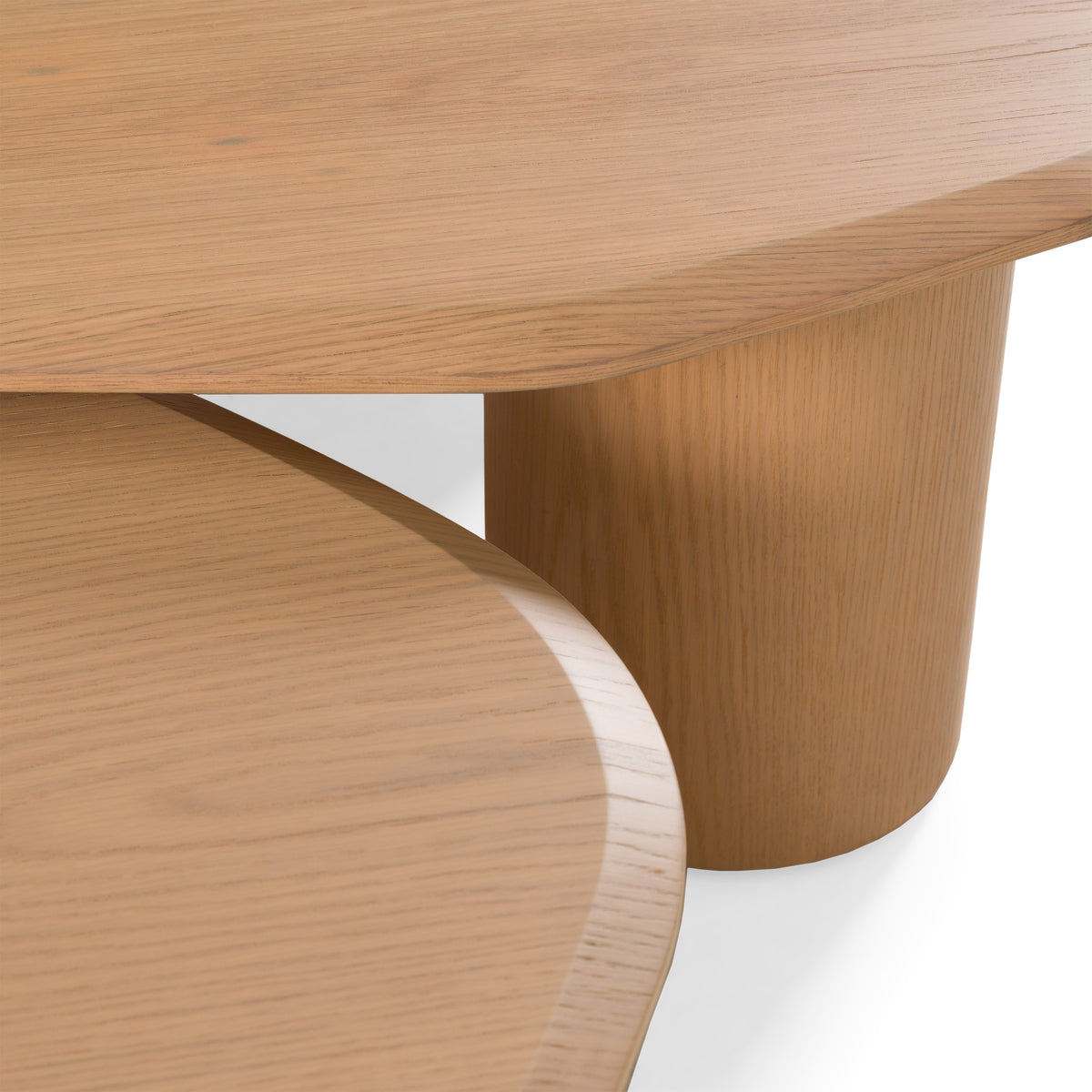 Seymour Modern White Oak Coffee Table Set