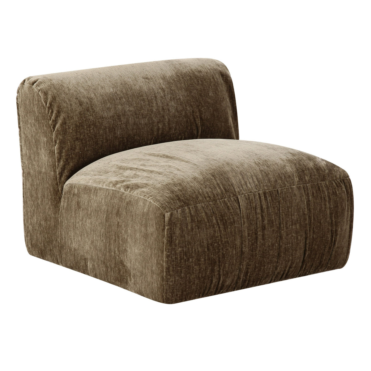 Siegal Modern Olive Green Fabric Sofa