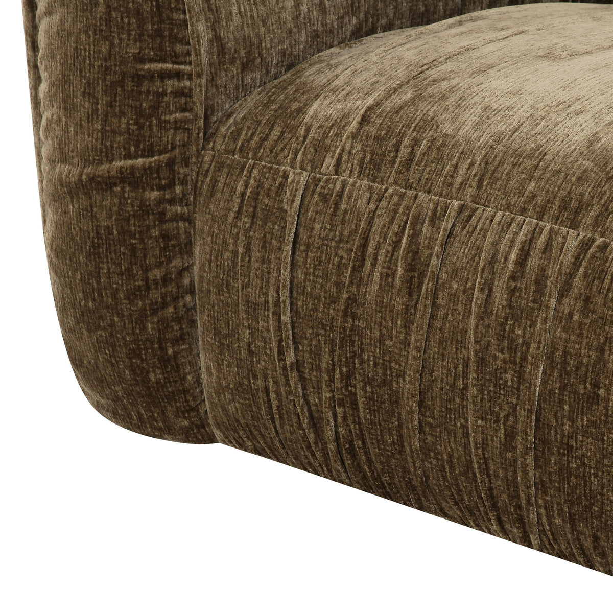 Siegal Modern Olive Green Fabric Loveseat Sofa