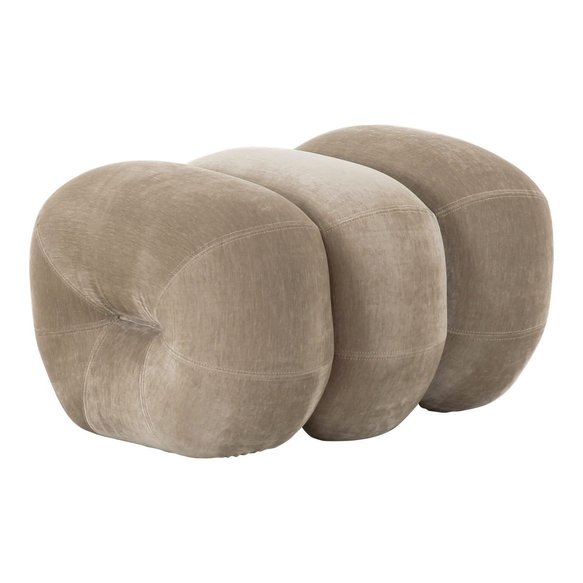 Archie Modern Taupe Fabric Accent Chair + Ottoman