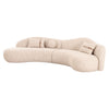 Spiro Modern Beige Fabric Curved Sectional Sofa