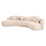 Spiro Modern Beige Fabric Curved Sectional Sofa