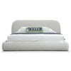 Queen Hortman Modern Off-White Fabric Bed