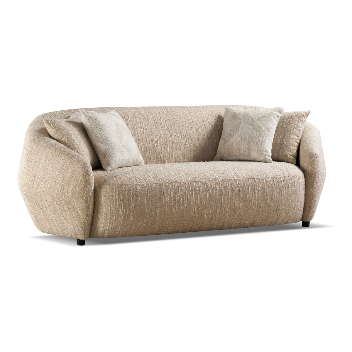 Belinda Modern Beige Fabric 3-Seat Sofa