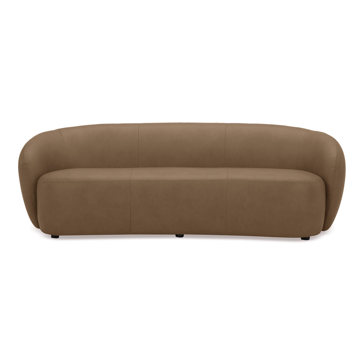 Omaha Modern Tan Leather Sofa