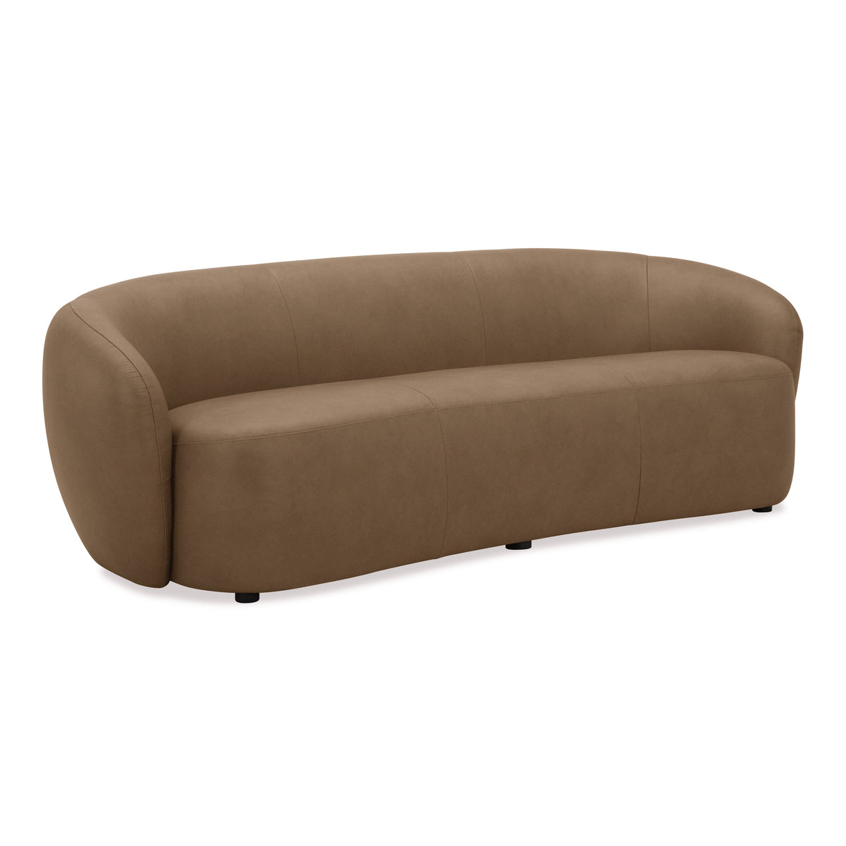 Omaha Modern Tan Leather Sofa