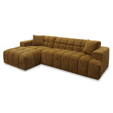 Shapiro Modern Brown Fabric Sectional Sofa with Left Facing Chaise