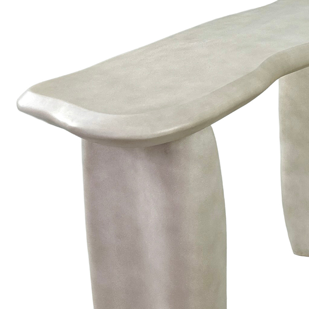 Nouveau Slone Modern Beige Concrete Console Table