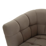 Granby Glam Taupe Fabric and Gold Chair