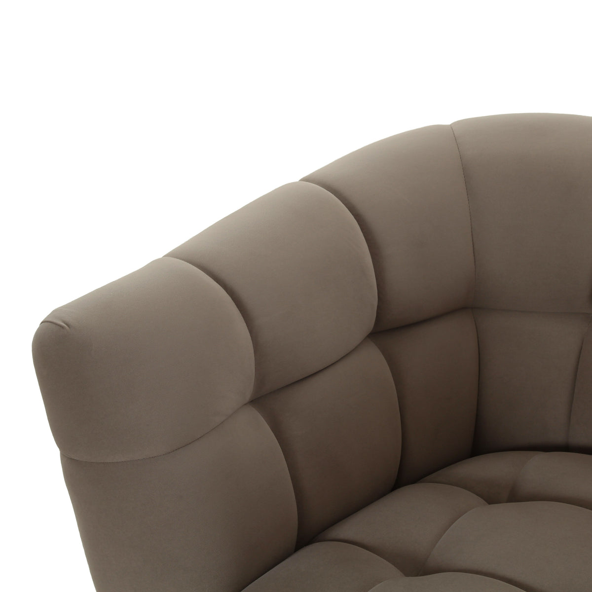 Granby Glam Taupe Fabric and Gold Chair