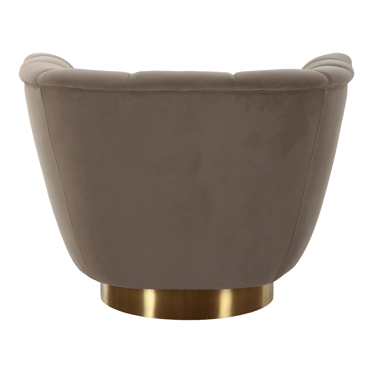 Granby Glam Taupe Fabric and Gold Chair