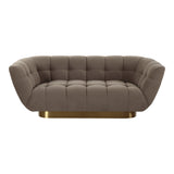 Granby Glam Fabric and Gold Loveseat