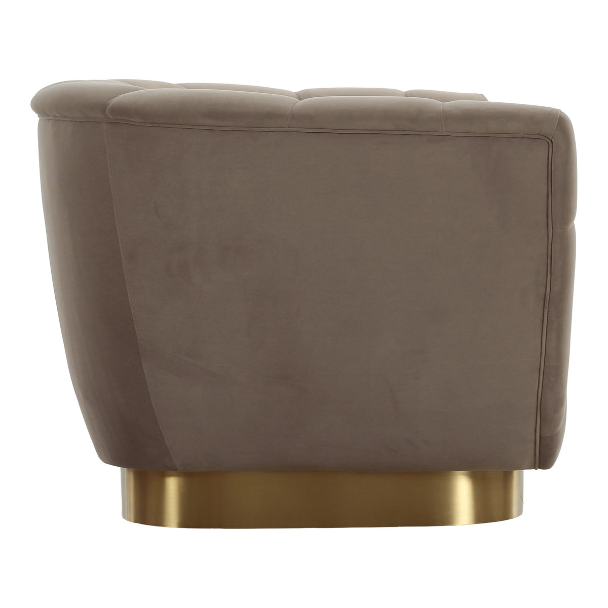 Granby Glam Taupe Fabric and Gold Loveseat
