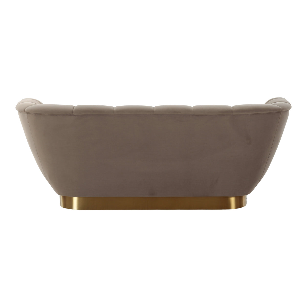 Granby Glam Taupe Fabric and Gold Loveseat