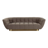 Granby Glam Fabric and Gold Sofa