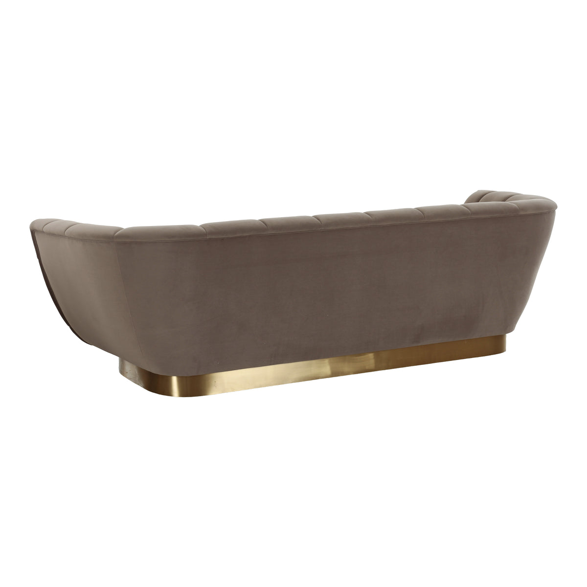 Granby Glam Taupe Fabric and Gold Fabric Sofa