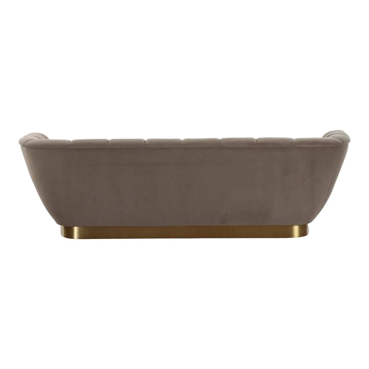 Granby Glam Taupe Fabric and Gold Fabric Sofa