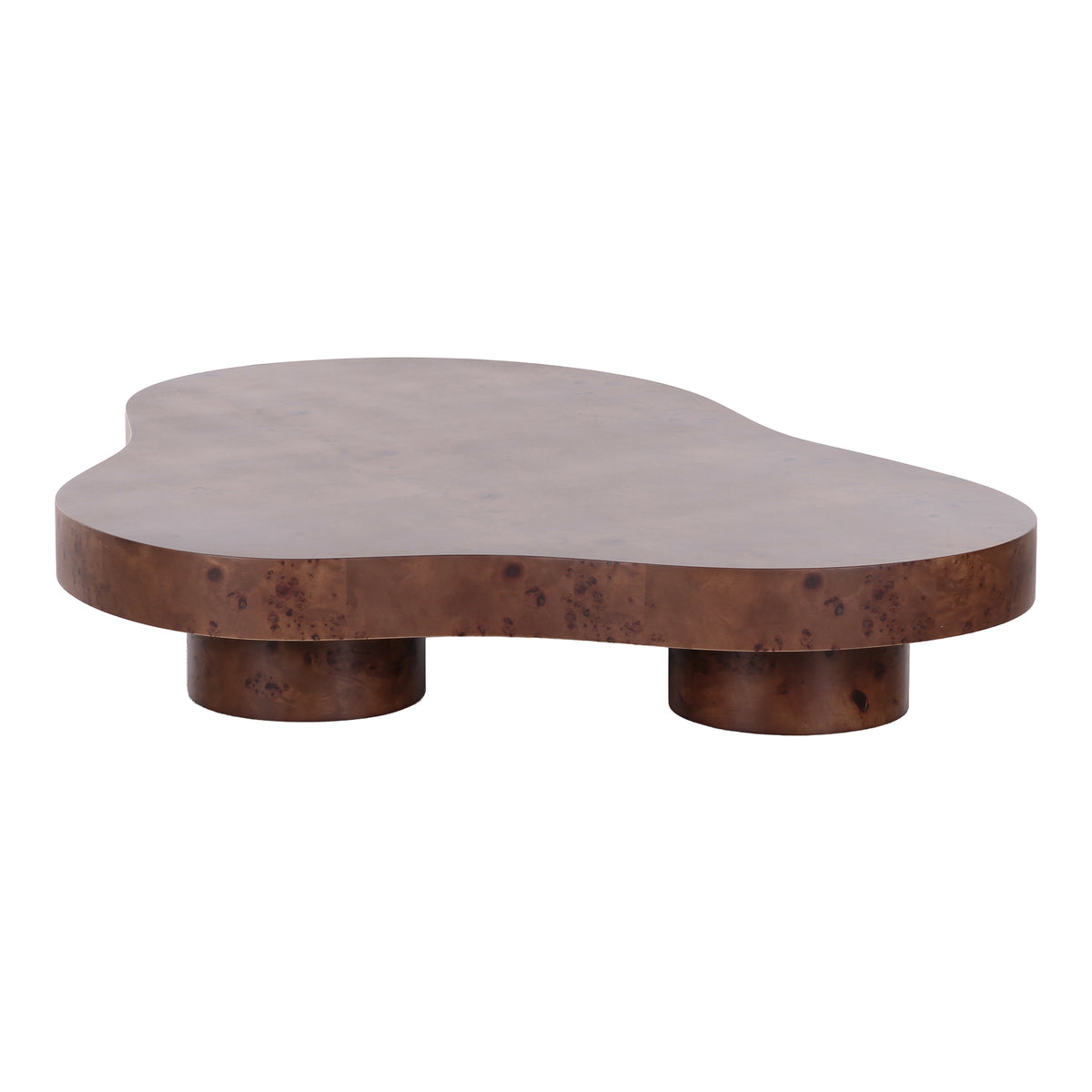 Nouveau Larch Modern Dark Burl Nesting Table Set