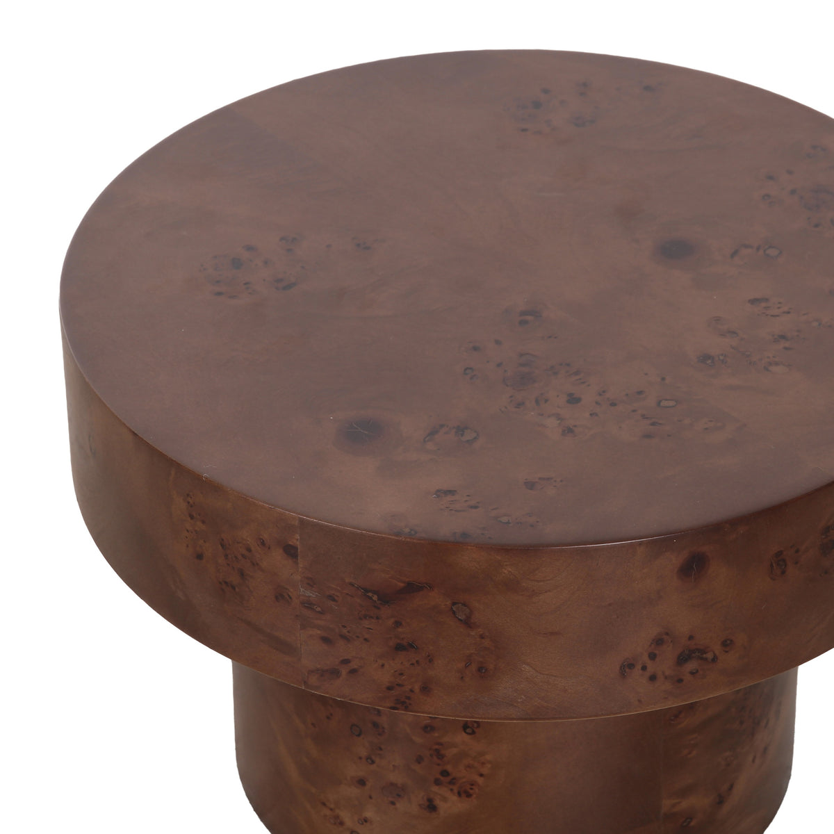 Nouveau Larch Modern Dark Burl Nesting Table Set