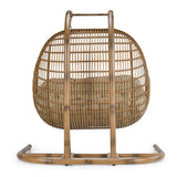 San Juan Outdoor Bamboo Brown & Beige Hanging Chair