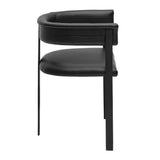 Nouveau Boswell Modern Black Faux Leather Dining Chair