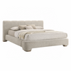 Nouveau Reveal Modern Beige Fabric + Walnut 4-Piece Bedroom Set