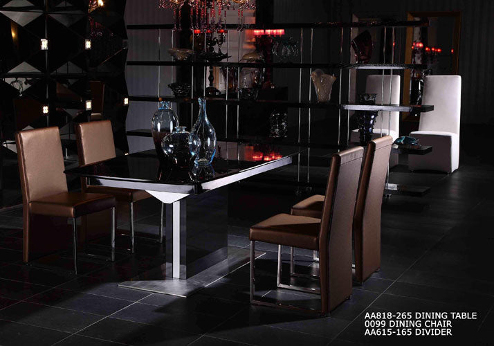 0099 Modern Gold Leatherette Dining Chair