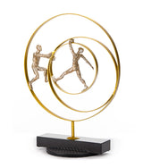 SZ0240 Modern Bronze Acrobats-Rings Sculpture