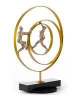 SZ0240 Modern Bronze Acrobats-Rings Sculpture