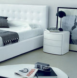 Drop Modern Italian White Ash Mini Nightstand