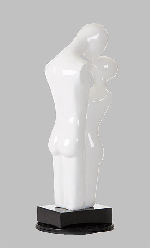 Love Modern White Polyresin Sculpture