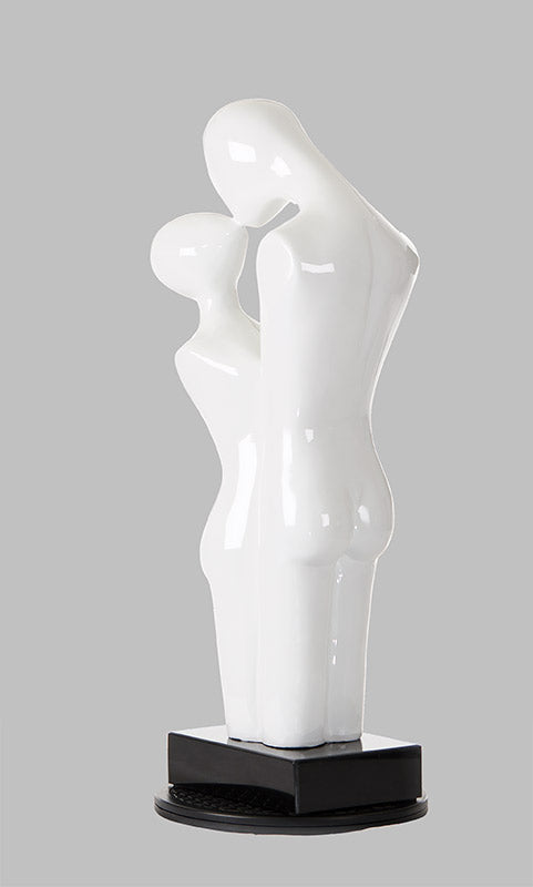 Love Modern White Polyresin Sculpture