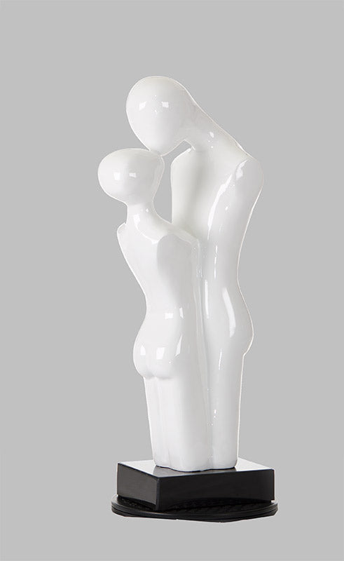 Love Modern White Polyresin Sculpture