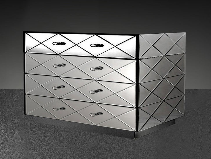Segovia Modern Mirrored Bedroom Furniture Dresser