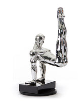 SZ0173 Modern Silver Gymnast-B Sculpture