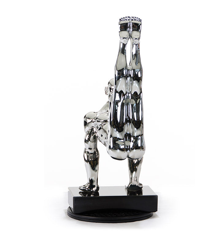 SZ0173 Modern Silver Gymnast-B Sculpture