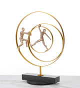 SZ0240 Modern Bronze Acrobats-Rings Sculpture