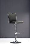 T-1214 Modern Black Leatherette Adjustable Bar Stool