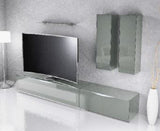 Modena Grey Entertainment Center with LED Lighting