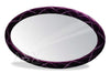 Palace Purple Fabric Oval Mirror