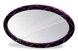 Palace Purple Fabric Oval Mirror