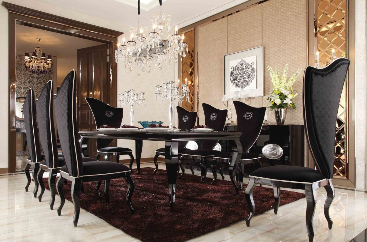 Sovereign Transitional Black Fabric Chair (Set of 2)