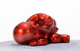 XD0054 Modern Red Baby Playing Sculpture