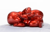 XD0054 Modern Red Baby Playing Sculpture